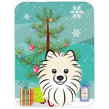 CAROLINES TREASURES Christmas Tree And Pomeranian Mouse Pad- Hot Pad and Trivet BB1579MP